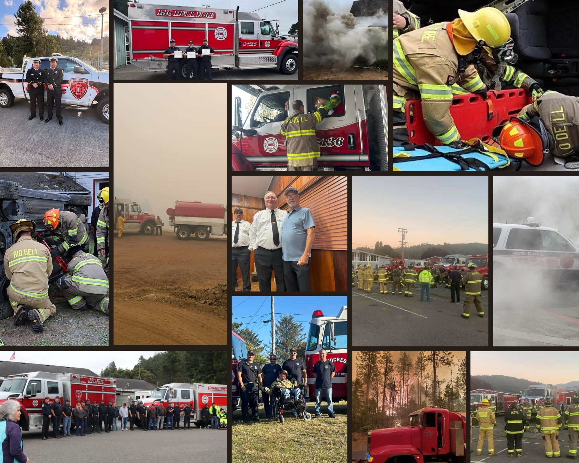 photo collage of the RDVFD in action