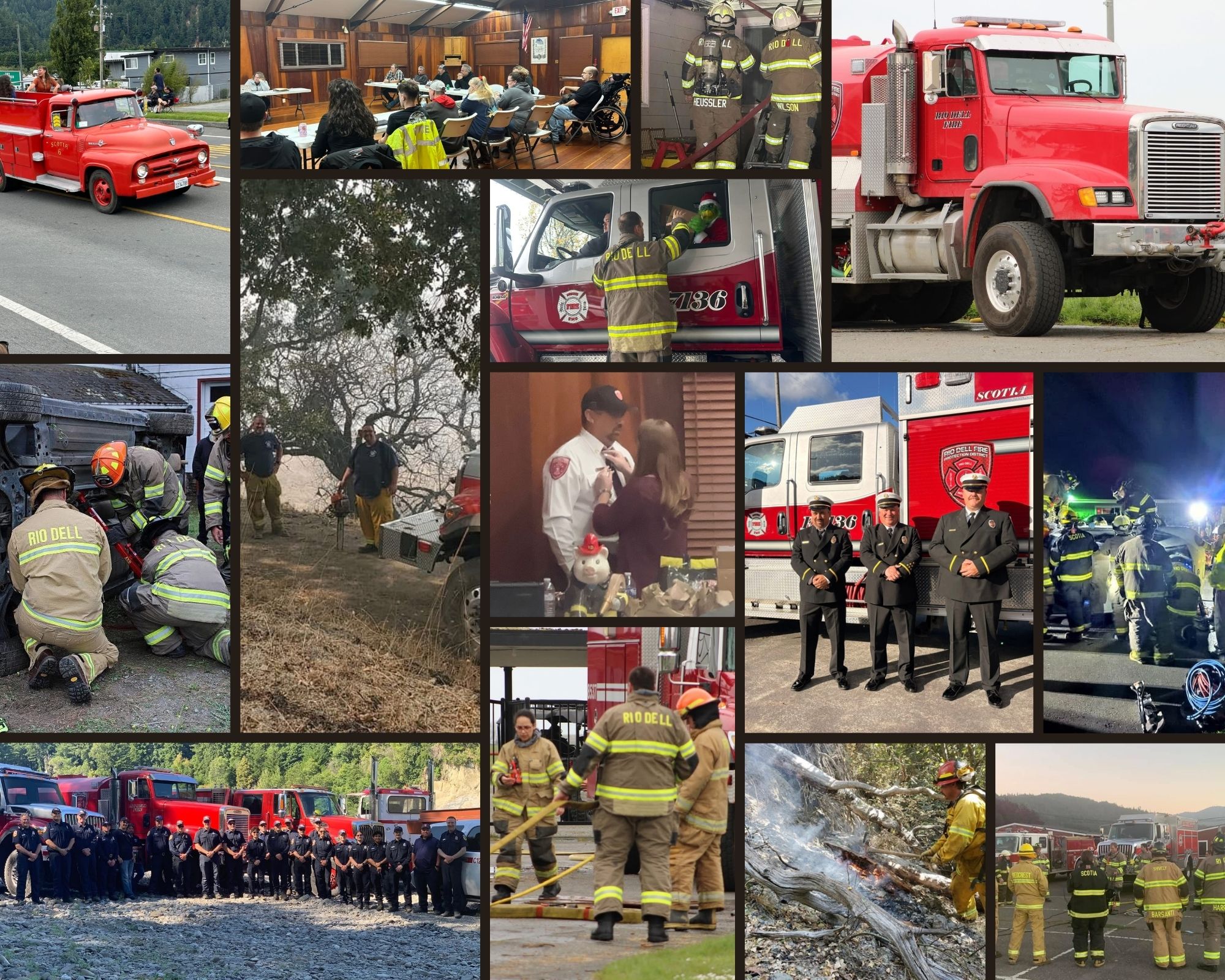 photo collage of the RDVFD in action